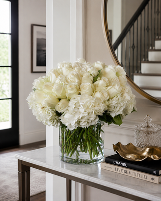 The Cloud Nine Rose & Hydrangea Arrangement