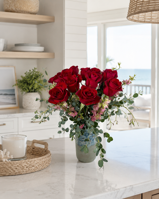 Classic Red Rose Romance Arrangement