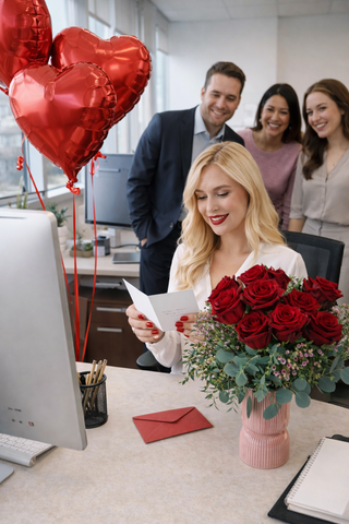 Dozen Tall Red Roses