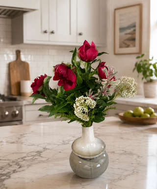 Peony Garden Vessel | Soft Modern Arrangement
