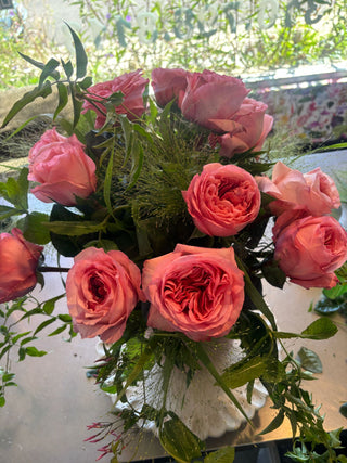 Blush Garden Rose Arrangement