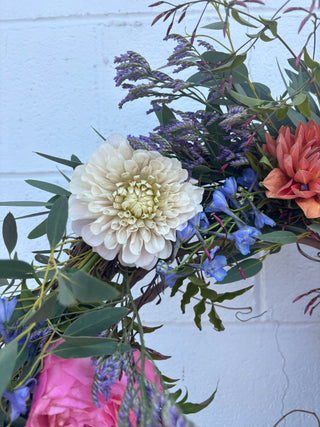 Vibrant Garden Ocean Wreath