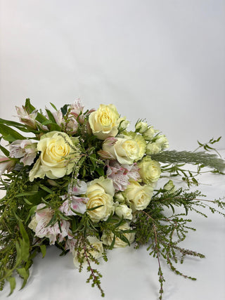 White Winter Elegance Wrapped Bouquet