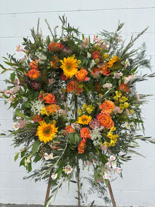 Funeral Heart Easel Spray