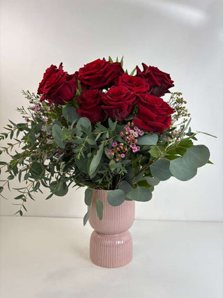 Dozen Tall Red Roses