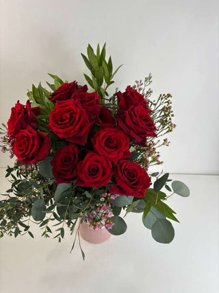 Dozen Tall Red Roses