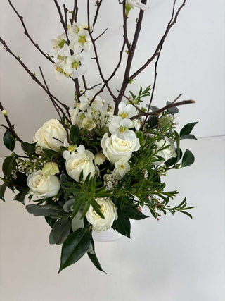Elegant All-White Garden Arrangement