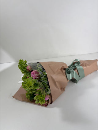 Pink Peony Garden Wrap Bouquet