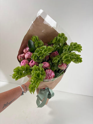 Pink Peony Garden Wrap Bouquet