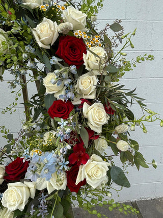 Patriotic Waterfall Wreath
