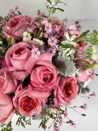 Blushing Garden Rose Arrangement