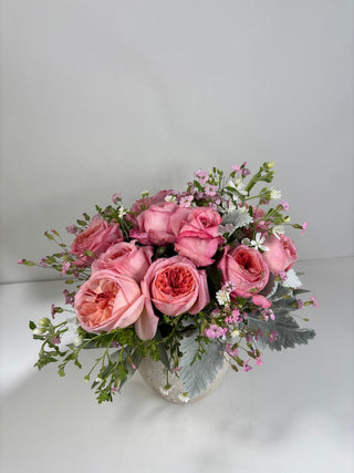 Blushing Garden Rose Arrangement
