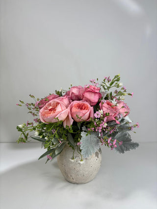 Blushing Garden Rose Arrangement
