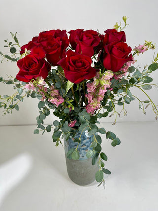 Classic Red Rose Romance Arrangement