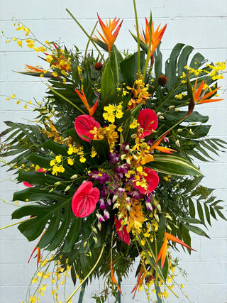 Tropical Celebration of Life Funeral Spray